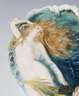 Meissen, Jugendstil-Figurenschale "Nymphe auf Welle"
