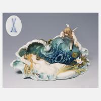 Meissen, Jugendstil-Figurenschale "Nymphe auf Welle"111