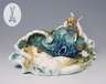 Meissen, Jugendstil-Figurenschale "Nymphe auf Welle"