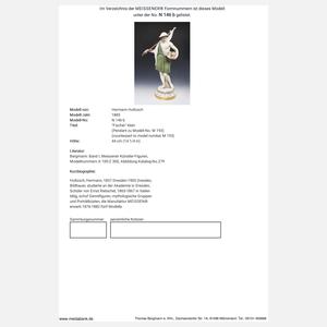 Meissen, große Fischer-Figur