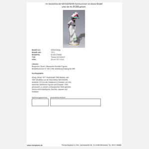Meissen, Jugendstil-Figur "Dame mit Schirm"
