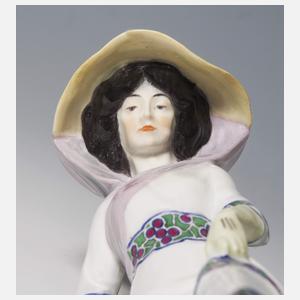 Meissen, Jugendstil-Figur "Dame mit Schirm"