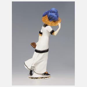 Meissen, Jugendstil-Figur "Dame mit Handtasche"