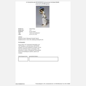 Meissen, Jugendstil-Figur "Dame mit Handtasche"