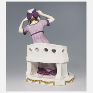 Meissen, Jugendstil-Figur "Dame mit Hündchen"