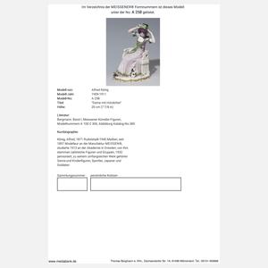 Meissen, Jugendstil-Figur "Dame mit Hündchen"