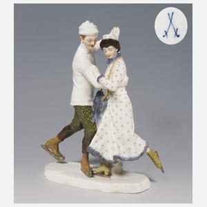 Meissen, Jugendstil-Figurengruppe "Schlittschuhläufer"