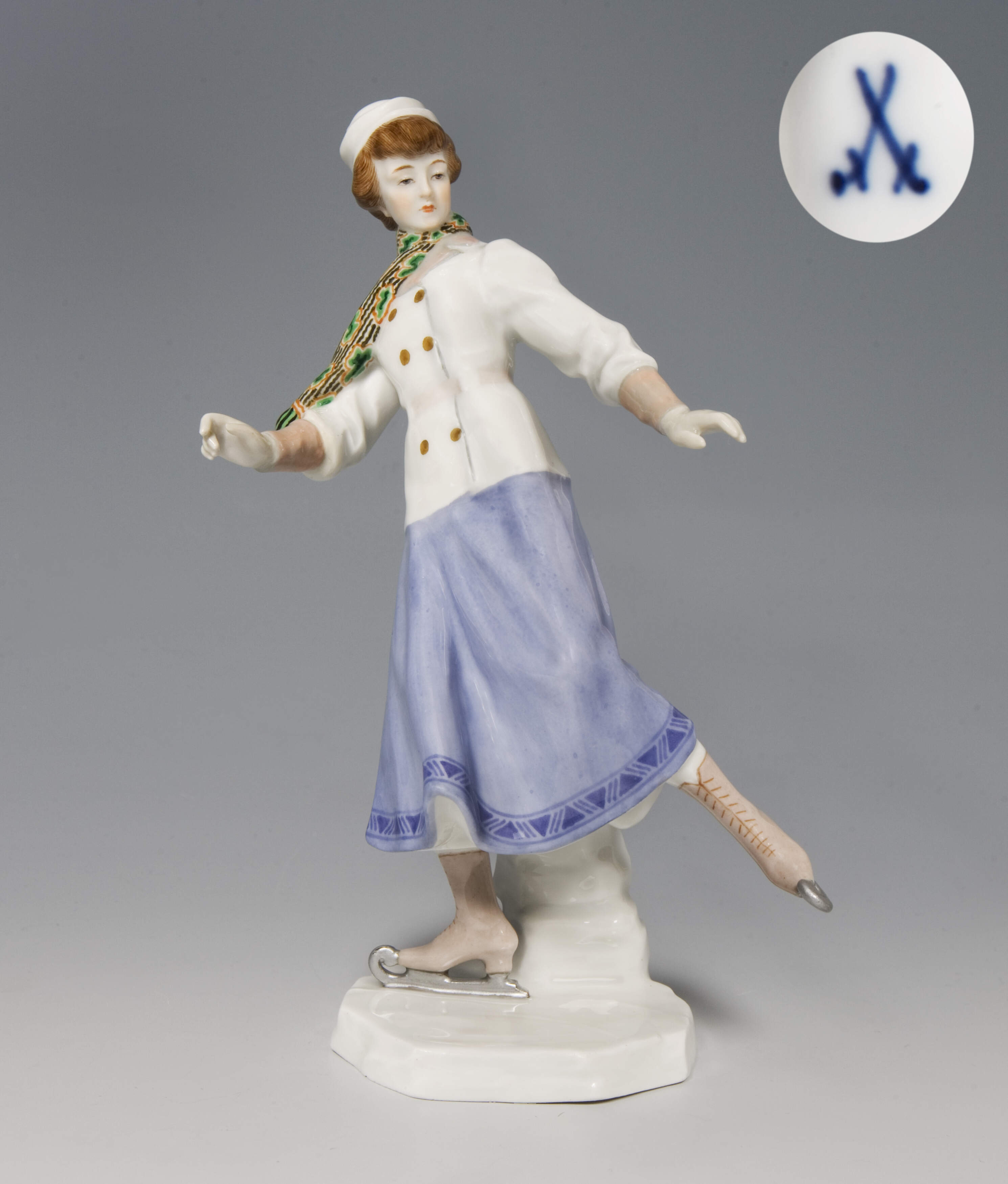 Meissen, Jugendstil-Figur "Schlittschuhläuferin"