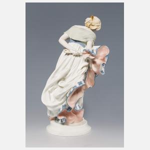 Meissen, Jugendstil-Figurengruppe "Dame im Ballkleid"