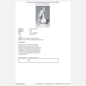 Meissen, Jugendstil-Figurengruppe "Dame im Ballkleid"