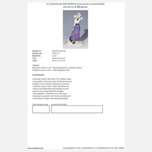 Meissen, Jugendstil-Figurengruppe "Dame mit Hund"