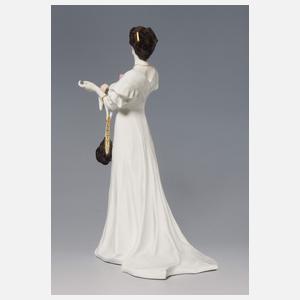 Meissen, Jugendstil-Figur "Balldame, Handschuh zuknöpfend"