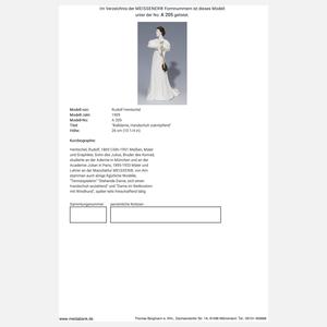 Meissen, Jugendstil-Figur "Balldame, Handschuh zuknöpfend"