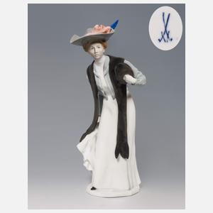 Meissen, Jugendstil-Figur "Dame mit Muff"