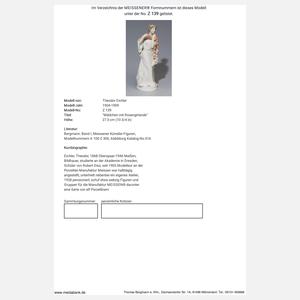 Meissen, Jugendstil-Figur "Mädchen mit Rosengirlande"