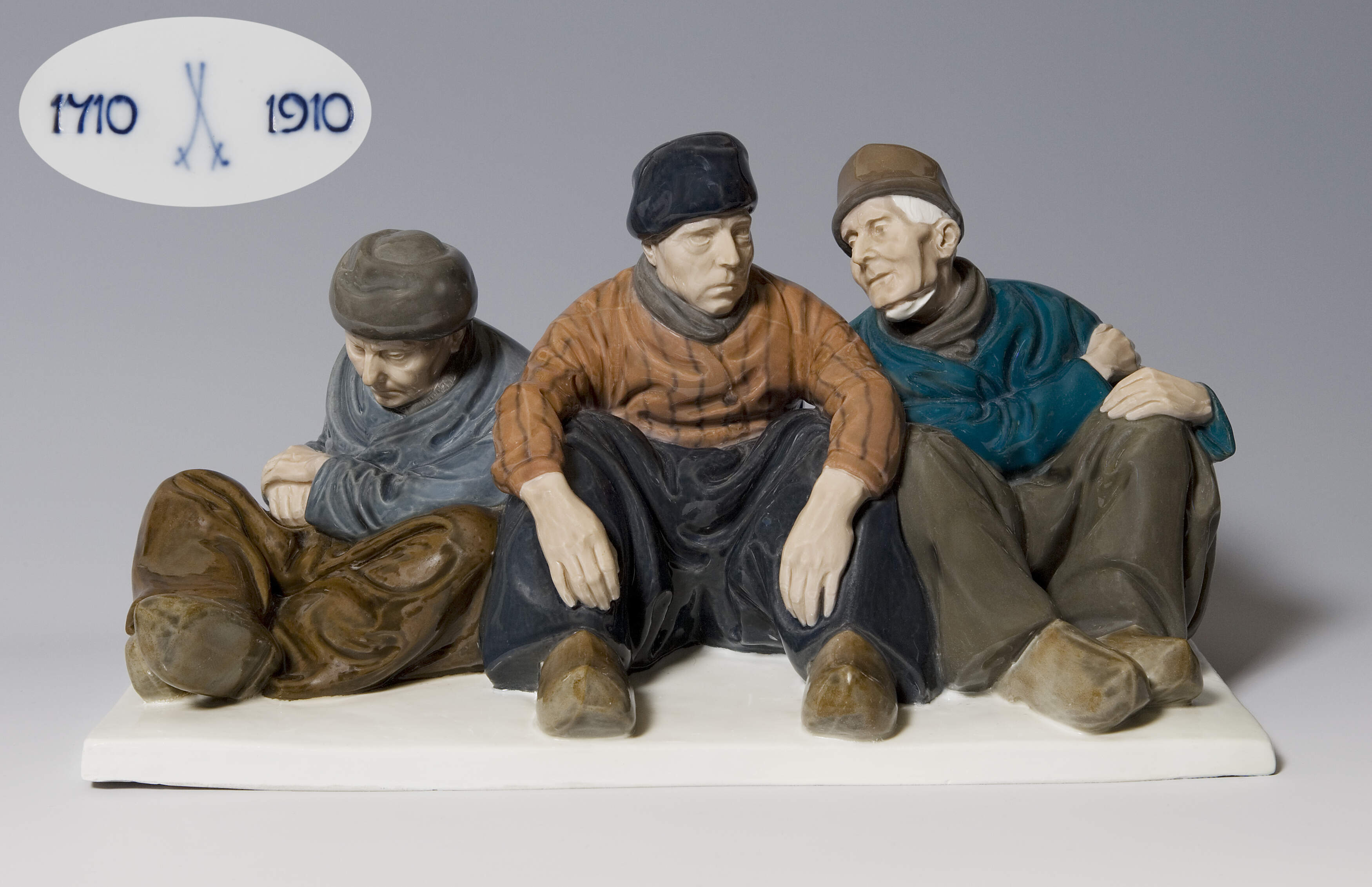 Meissen, Jugendstil-Figurengruppe "Alte Volendamer Fischer"