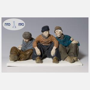 Meissen, Jugendstil-Figurengruppe "Alte Volendamer Fischer"