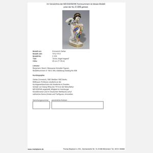 Meissen, Jugendstil-Figur "Amor, Vögel tragend"