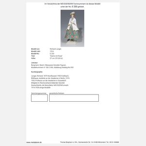 Meissen, Jugendstil-Figur "Dame mit Rose"
