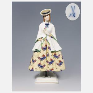 Meissen, Jugendstil-Figur "Dame mit Rose"