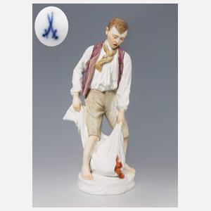 Meissen, Jugendstil-Figur "Knabe mit Apfelsack"
