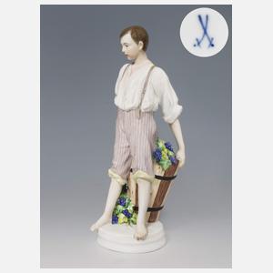 Meissen, Jugendstil-Figur "Knabe mit Weinbutte"
