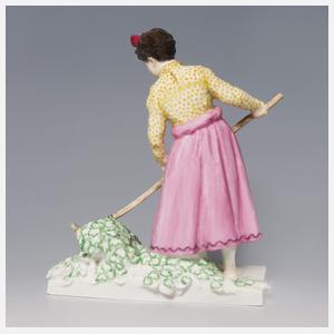 Meissen, Jugendstil-Figur "Mädchen mit Rechen"