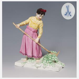 Meissen, Jugendstil-Figur "Mädchen mit Rechen"