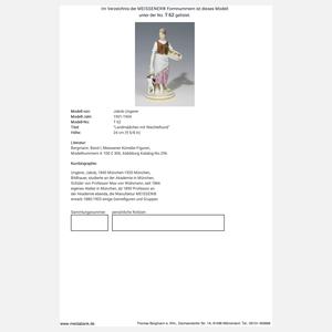 Meissen, Jugendstil-Figur "Landmädchen mit Wachtelhund"