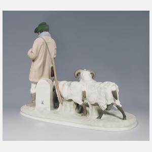 Meissen, große Jugendstil-Schäfergruppe