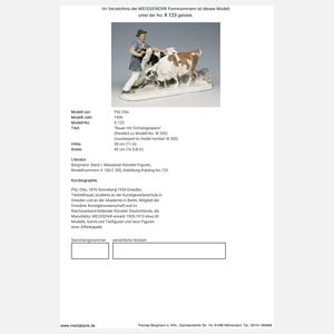 Meissen, Jugendstil-Figurengruppe "Bauer mit Ochsengespann"