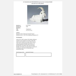 Meissen, Jugendstil-Tierfigur "Ziegenbock"