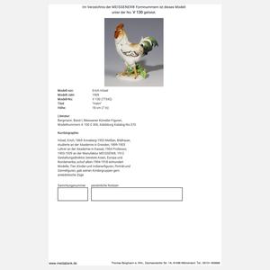 Meissen, Jugendstil-Tierfigur "Hahn"