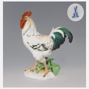 Meissen, Jugendstil-Tierfigur "Hahn"