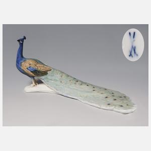 Meissen, Jugendstil-Tierfigur "Pfau"