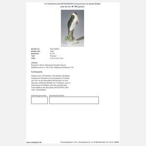 Meissen, Jugendstil-Tierfigur "Marabu"