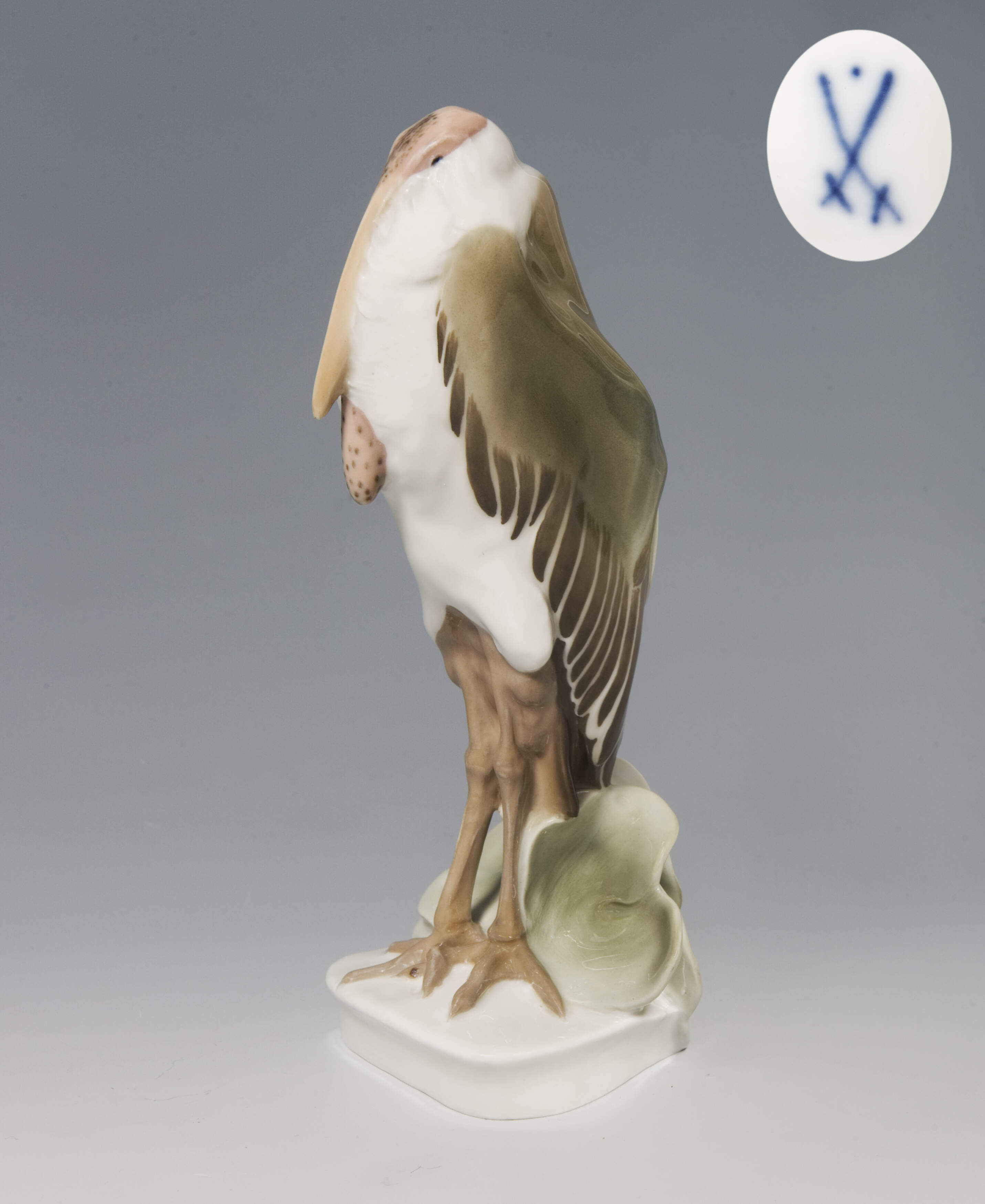 Meissen, Jugendstil-Tierfigur "Marabu"
