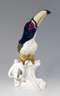 Meissen, Jugendstil-Tierfigur "Pfefferfresser auf Stamm"