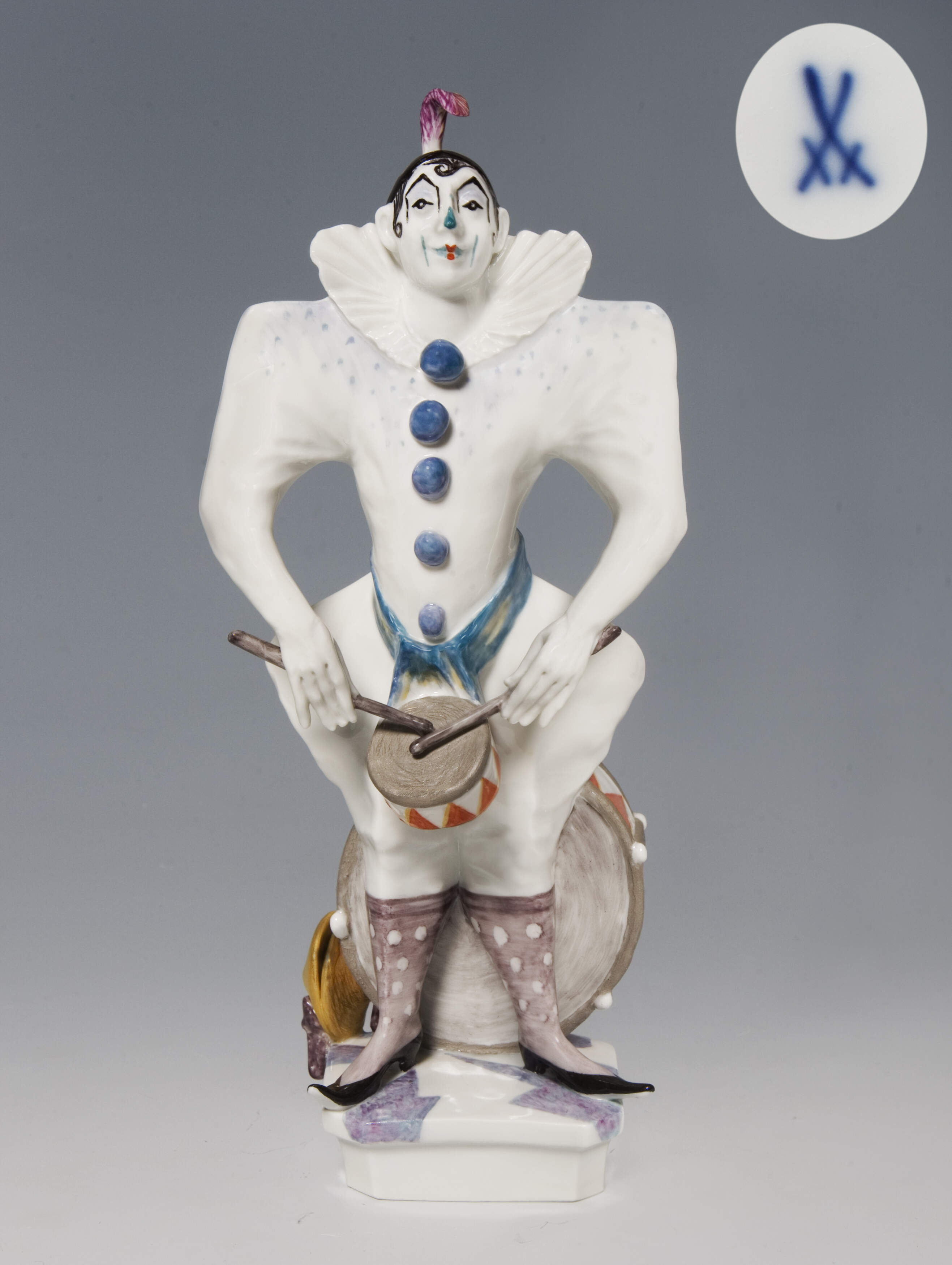 Meissen, "Clown mit Trommel"