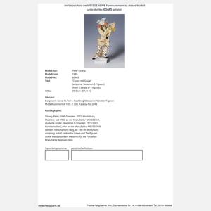 Meissen, "Clown mit Geige" mit Sonder-Signet
