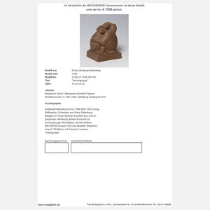 Meissen, 2 Figuren "Mädchenakt", "Paviangruppe"