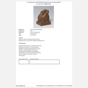 Meissen, 2 Figuren "Mädchenakt", "Paviangruppe"