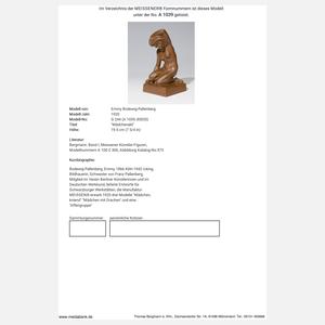 Meissen, 2 Figuren "Mädchenakt", "Paviangruppe"
