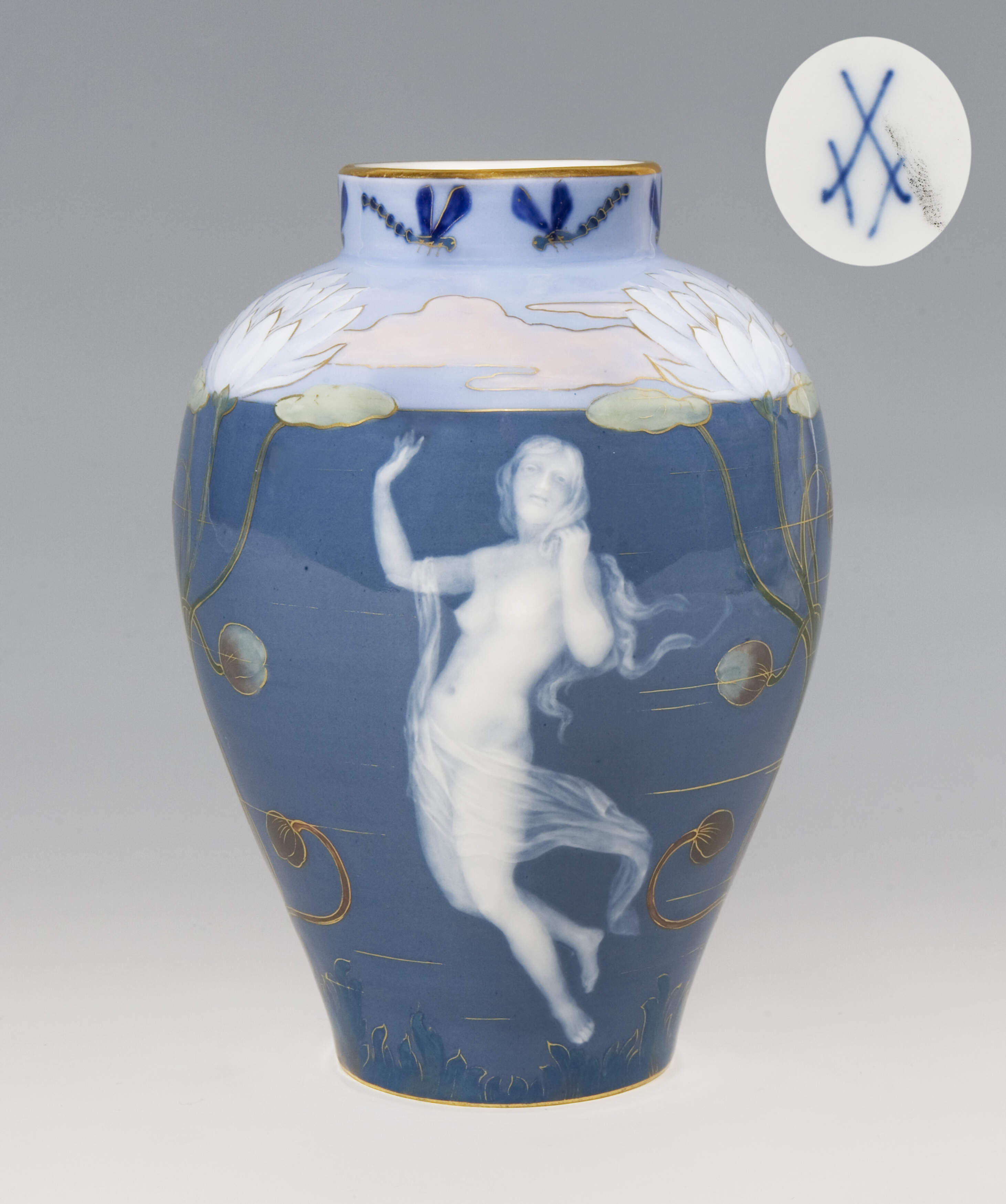 Meissen, seltene pâte-sur-pâte-Vase