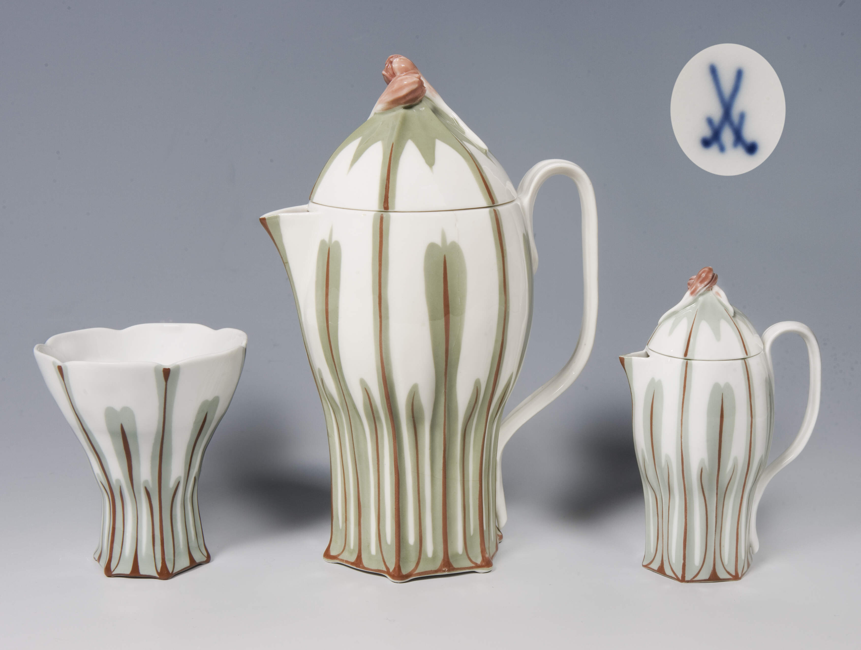 Meissen, 3-teiliges Jugendstil-Service