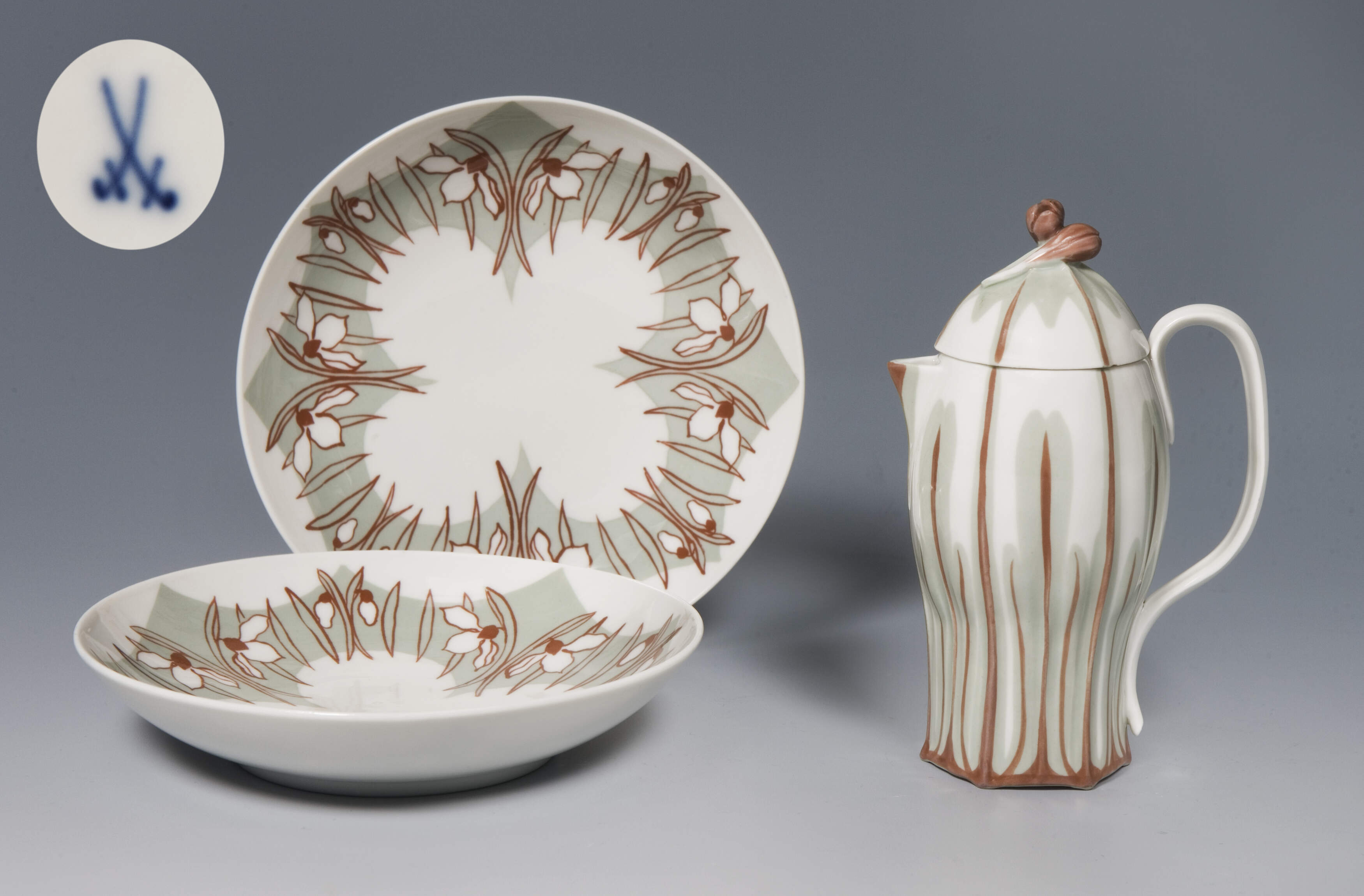 Meissen, 3 Jugendstil-Serviceteile