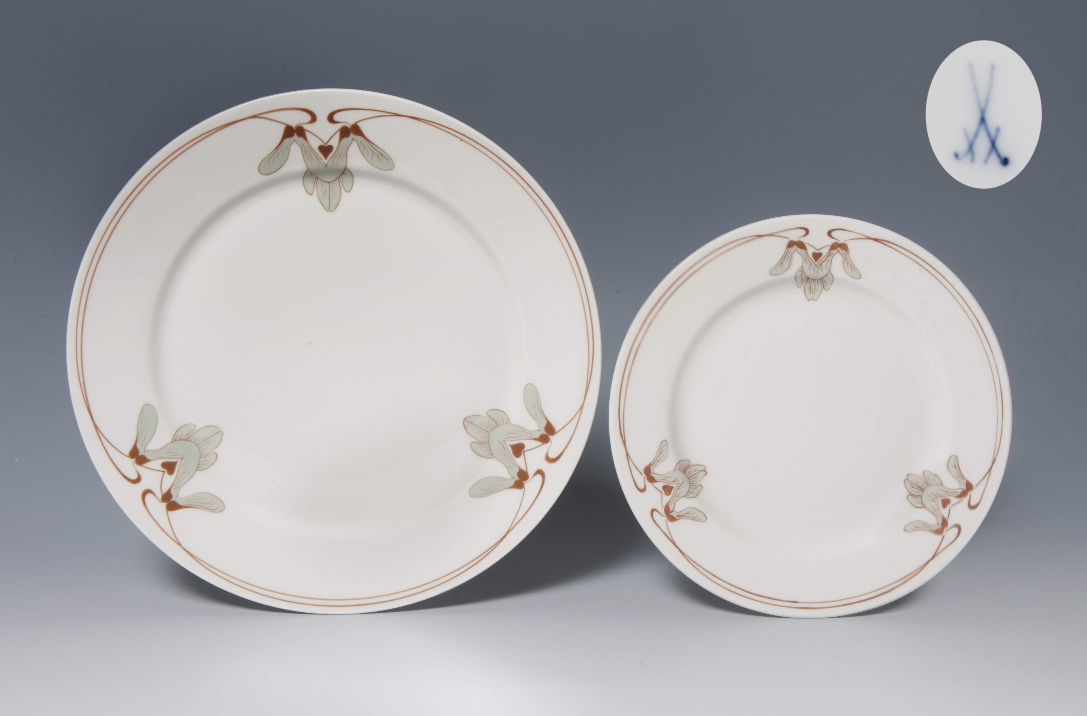 Meissen, 2 Jugendstil-Teller