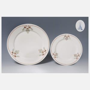 Meissen, 2 Jugendstil-Teller