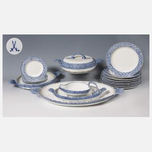 Meissen, 17-teiliges Jugendstil-Speiserservice