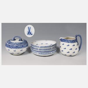 Meissen, 6 Jugendstil-Serviceteile